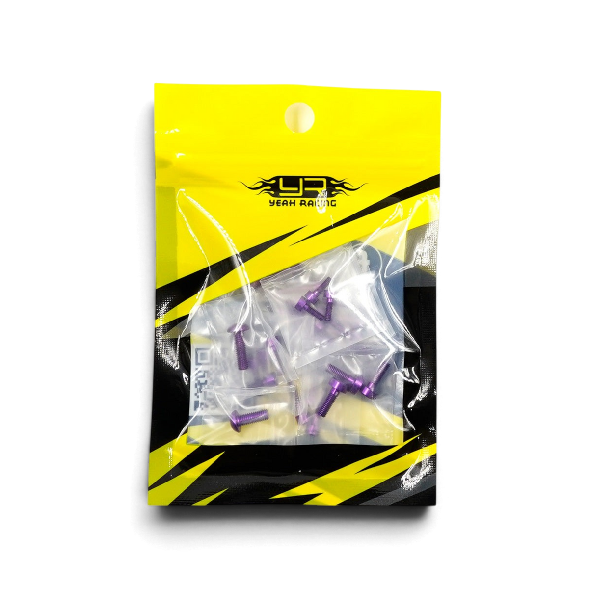 Kit de vis en aluminium pour Futaba 10PX, par Yeah Racing, visible avec vis de fixation en aluminium sur l'image.
