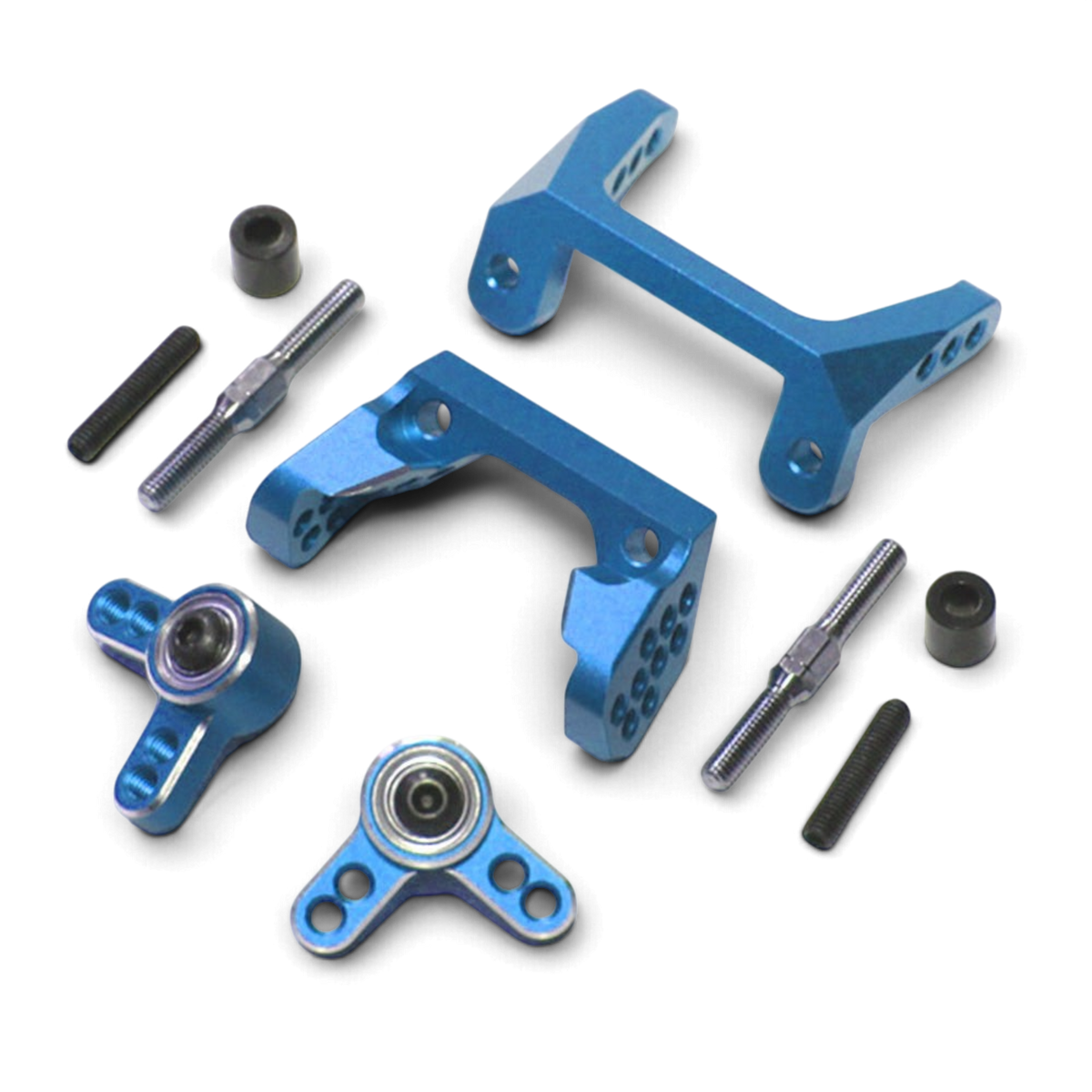 Kit Hydra Shark IFS de RhinoRacing, composant de suspension avec composants en plastique noir et logo visible.