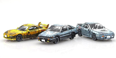 1:64 Initial-D Comic Edition 3 Cars Set + KS07117Y Free - KYOSHO