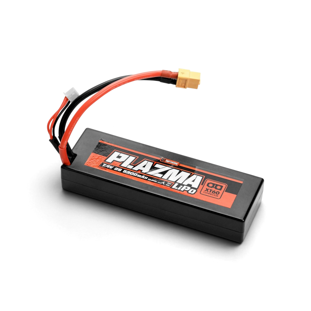 Batterie LiPo Plazma 2S 7,4V 5300mAh 40C HPI avec connecteur XT60 pour électronique de modélisme.