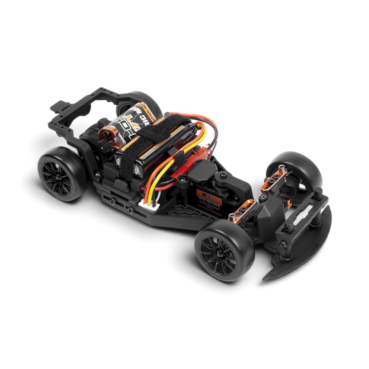DriftParadiZ HPI Racing Stage-D24 RWD chassis op schaal 1/24 met brushed motor en geïntegreerde elektronica