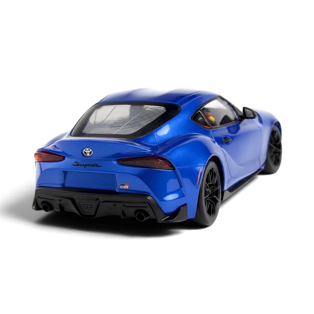Achteraanzicht van de RC-auto DriftParadiZ Toyota GR Supra 2024 Metallic Dawn Blue op schaal 1/24