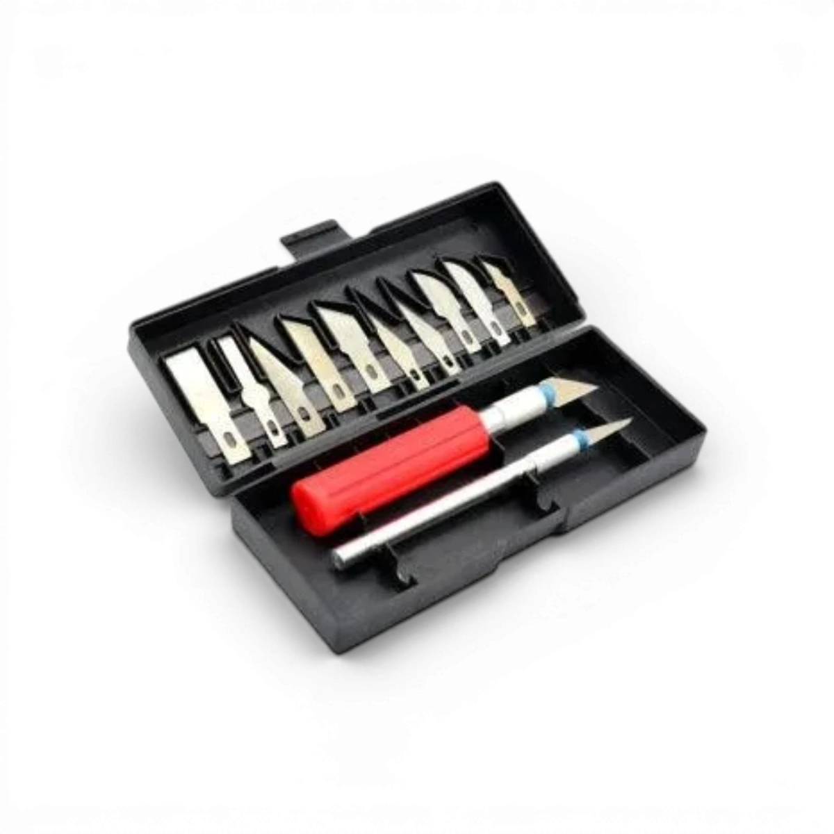 Accessoires CML avec 2 portes lames et 12 lames pour volet roulant, en métal noir.
