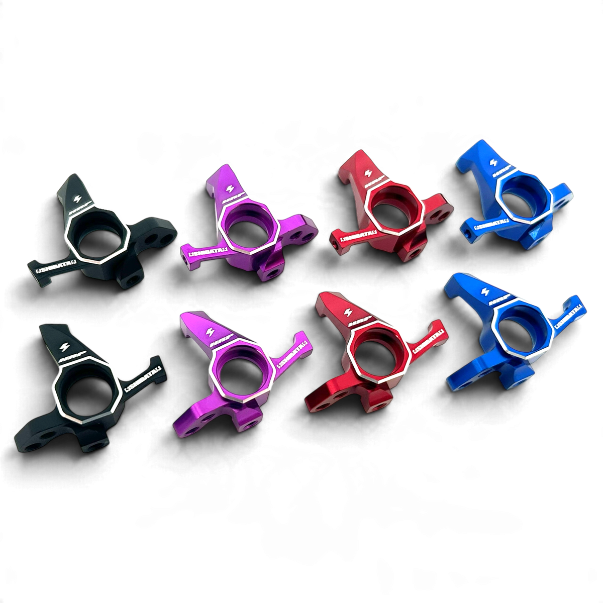 Fusées avant DriftParadiZ Lightweight Ver.HRP en aluminium pour RC Drift, disponibles en noir, violet, rouge et bleu.