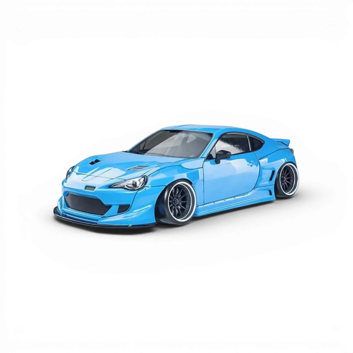 Carrosserie Toyota GT86 Max Speed Technology 200mm pour modèle RC, finition détaillée, vue de face avec design réaliste.