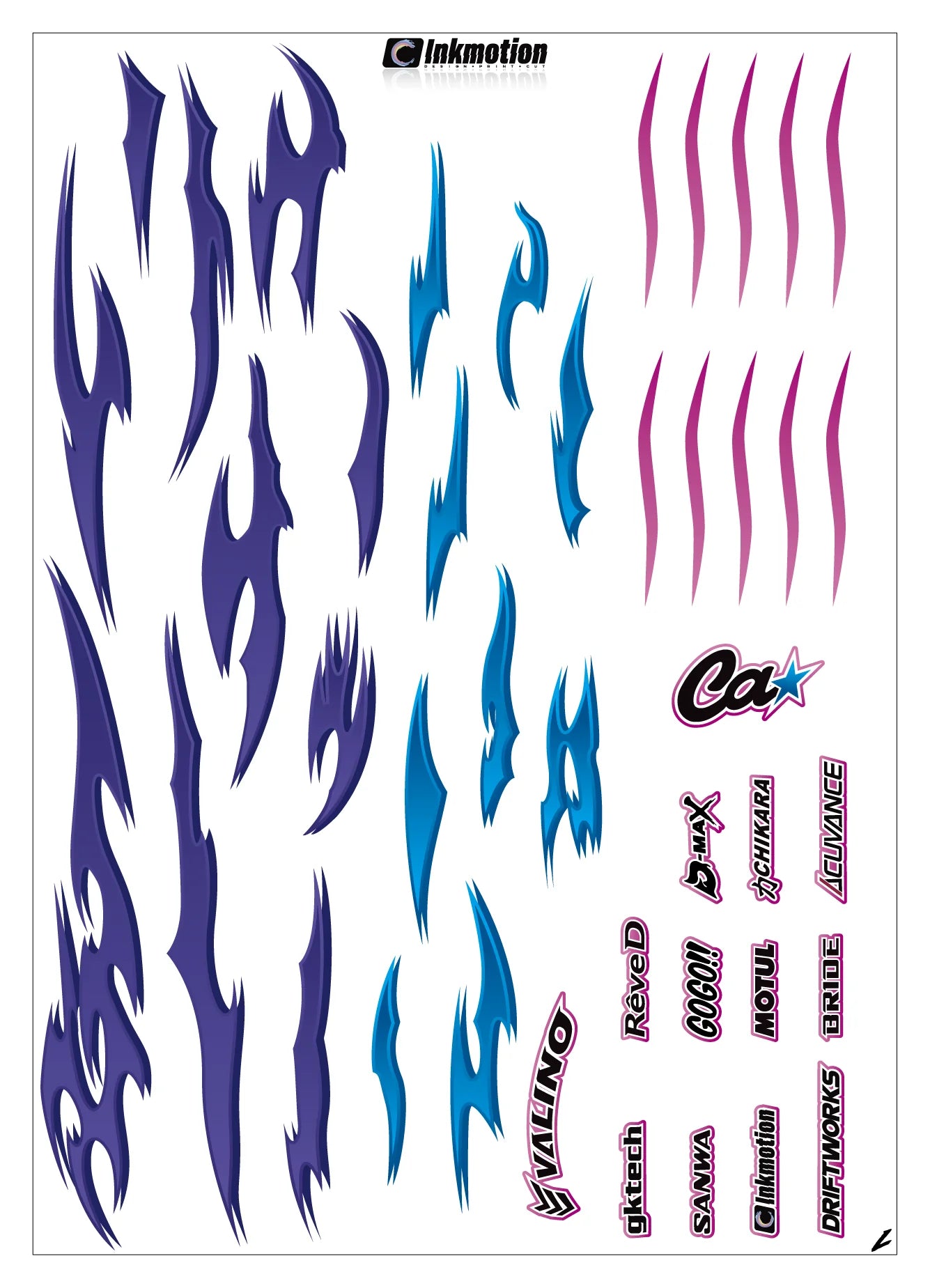 Decorazione completa adesiva - Heater Purple-Blue
