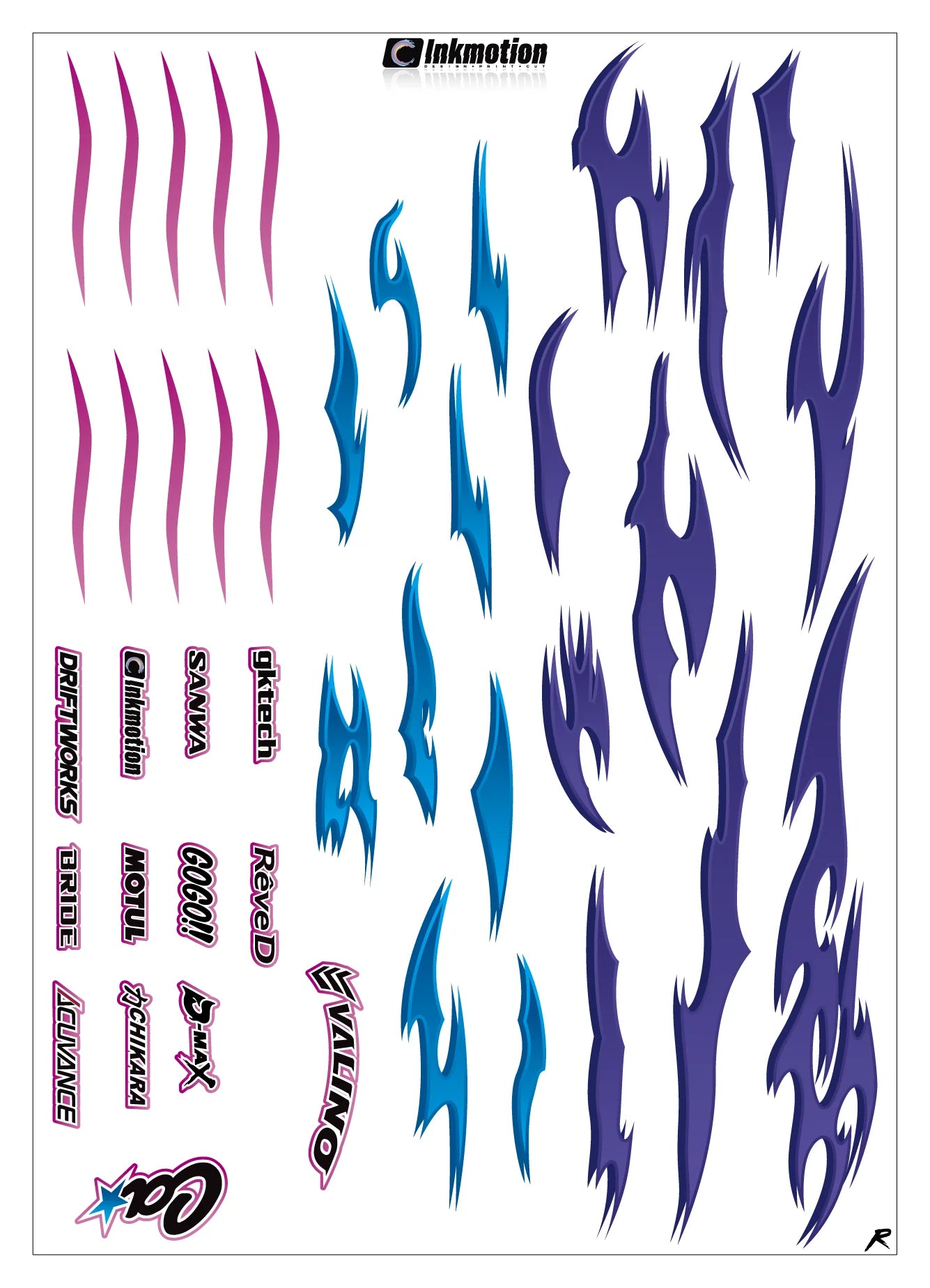 Decorazione completa adesiva - Heater Purple-Blue