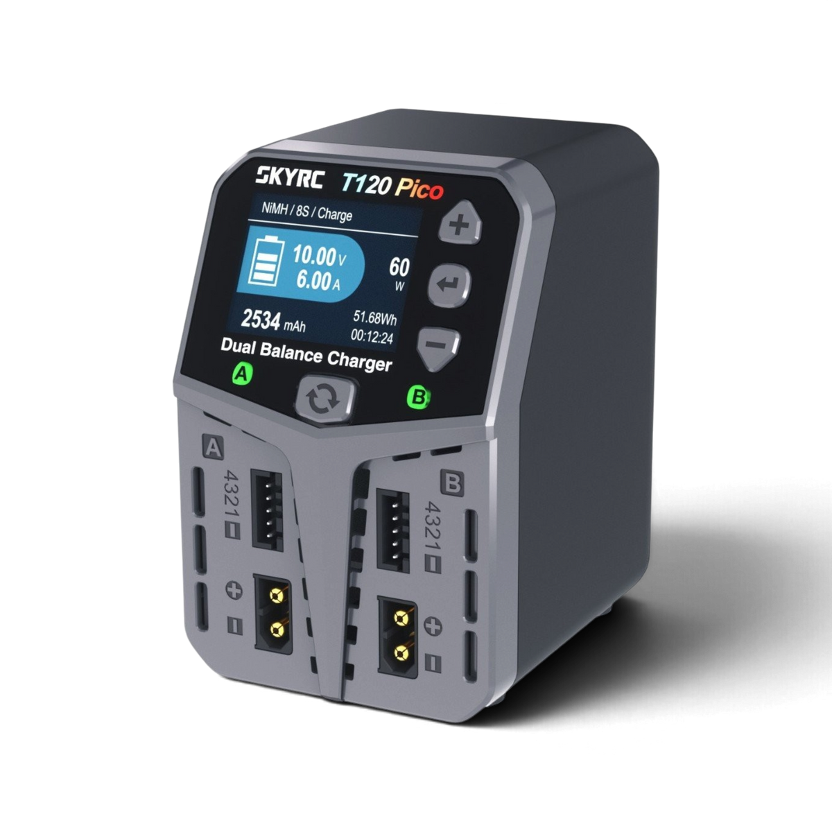 Chargeur double SkyRC T120 Pico de DriftParadiZ avec écran LCD, ports XT60 et équilibrage pour batteries RC