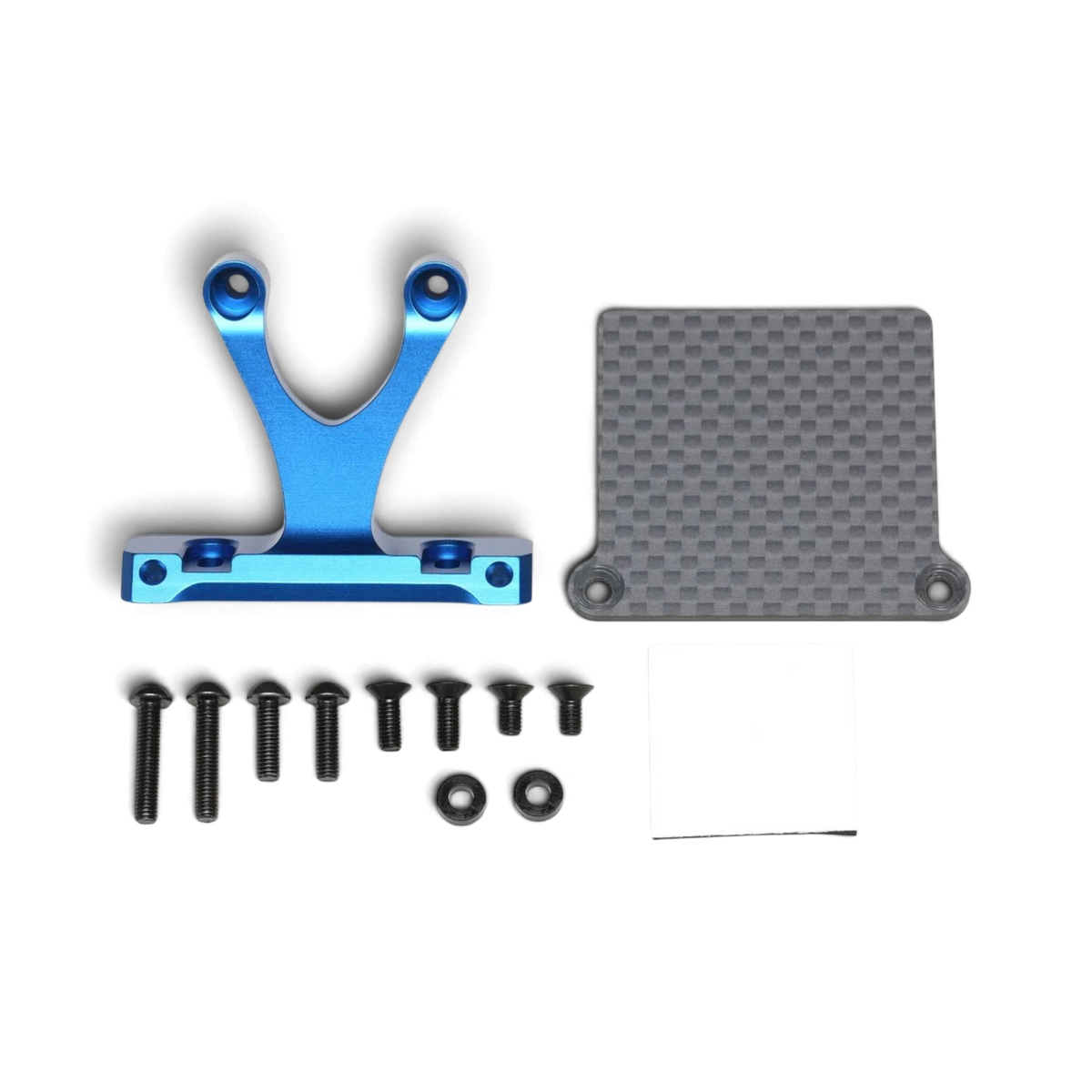 Support variateur DriftParadiZ bleu en aluminium et carbone pour châssis Yokomo YD2 avec visserie incluse