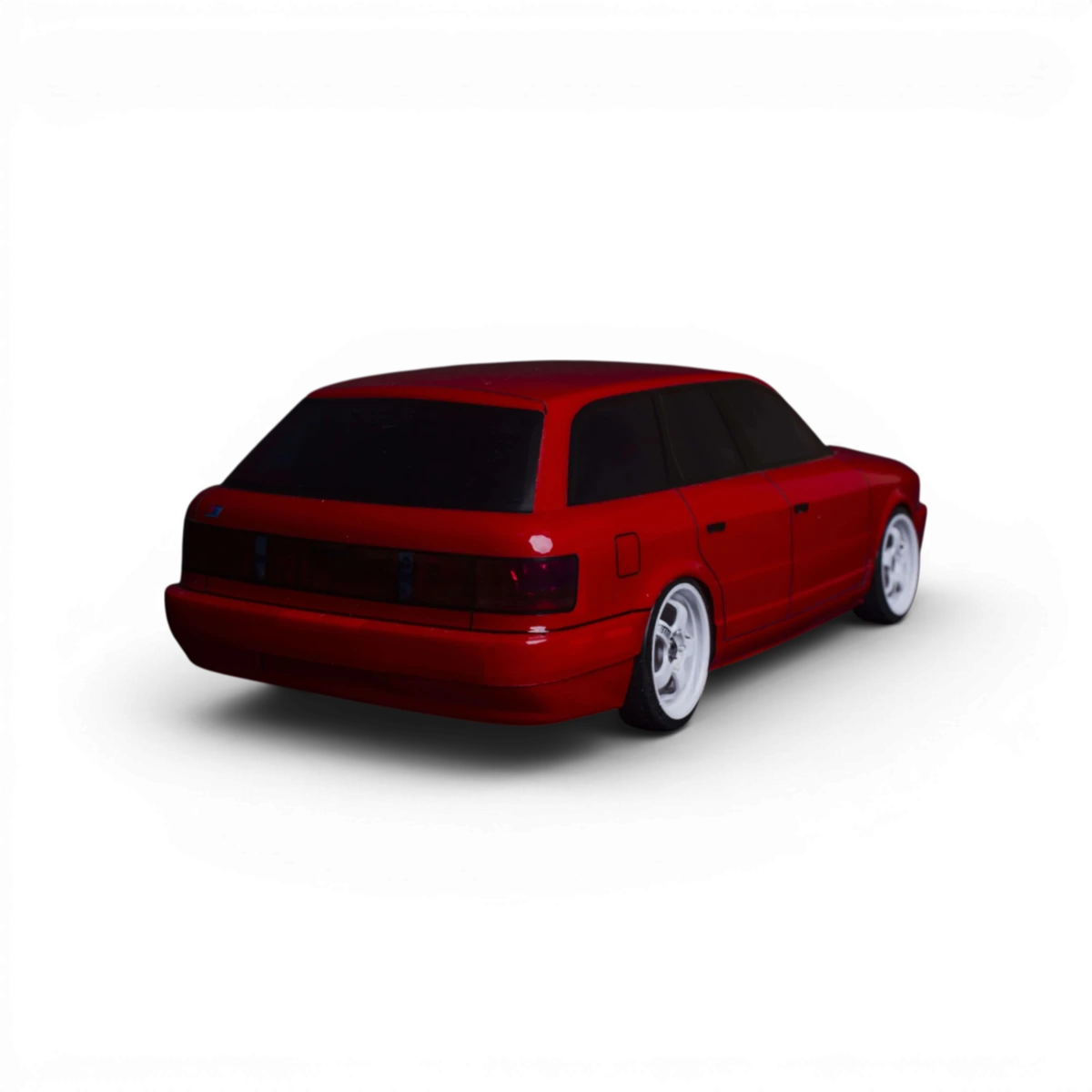 Carrosserie Audi RS2 pour voiture RC Aplastics RC, finition détaillée et réaliste, idéale pour modèles de drift et de course.
