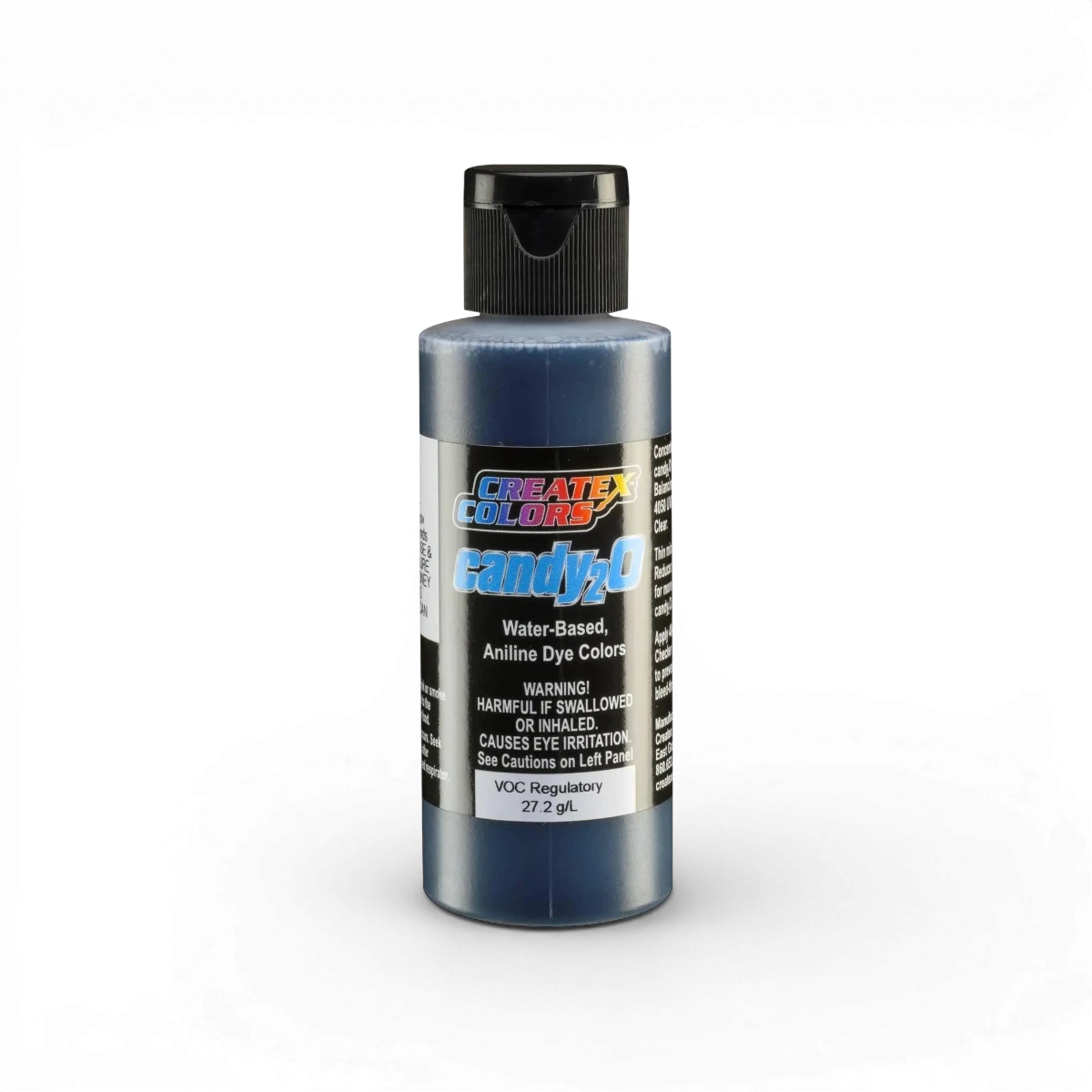 Peinture en spray Auto Air Candy 2.0 bleu marine de Createx Colors, vue de l'emballage et du spray prêt à l'emploi.