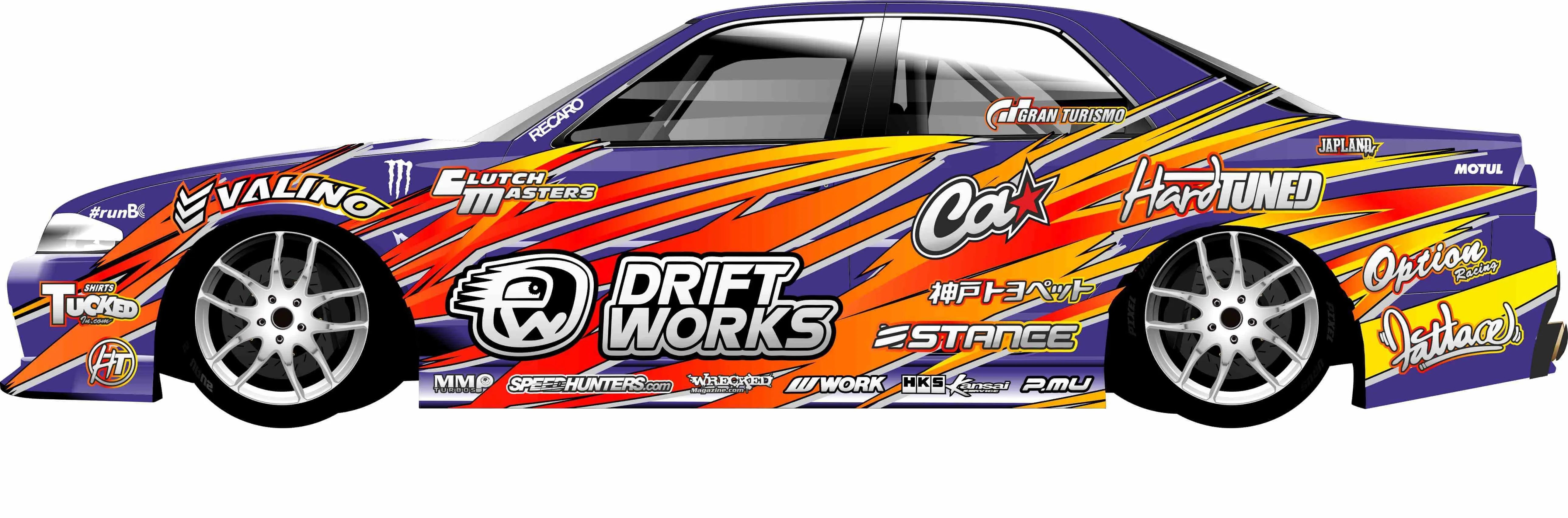 Autocollant - décoration complète - driftworks - BlackDrift - DriftParadiZ