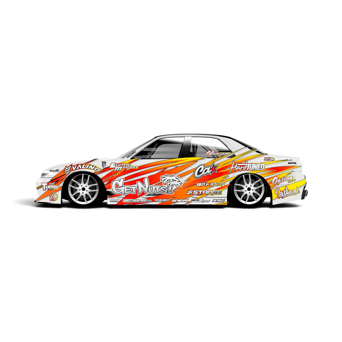 Autocollant de décoration complète Black Drift Stickers avec motif Getnuts noir pour personnaliser véhicules ou surfaces.