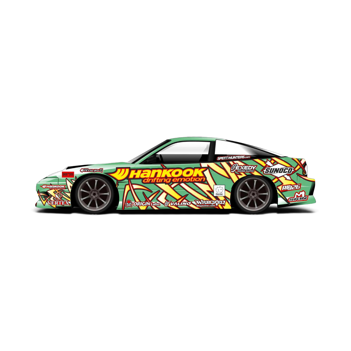 Autocollant décoratif complet Hankook par Black Drift Stickers, design noir pour personnaliser votre véhicule.