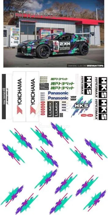 Autocollant - décoration complète - hks - BlackDrift - DriftParadiZ