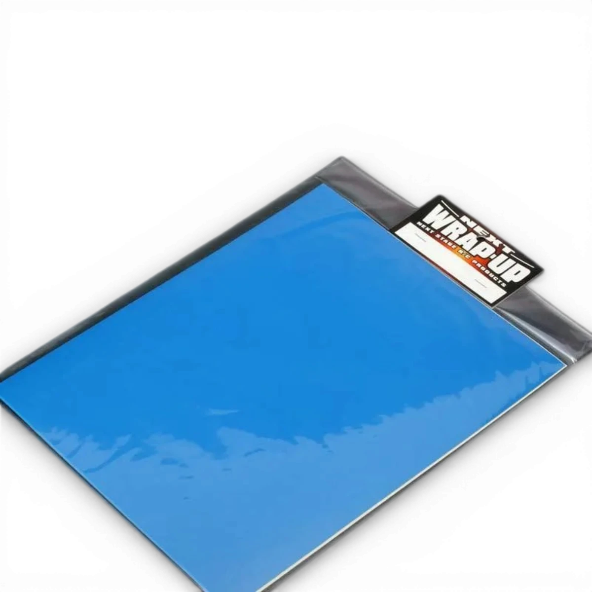 Autocollant de fenêtre bleu Wrap-UP next, 250x200mm, design moderne pour décoration extérieure ou intérieure.