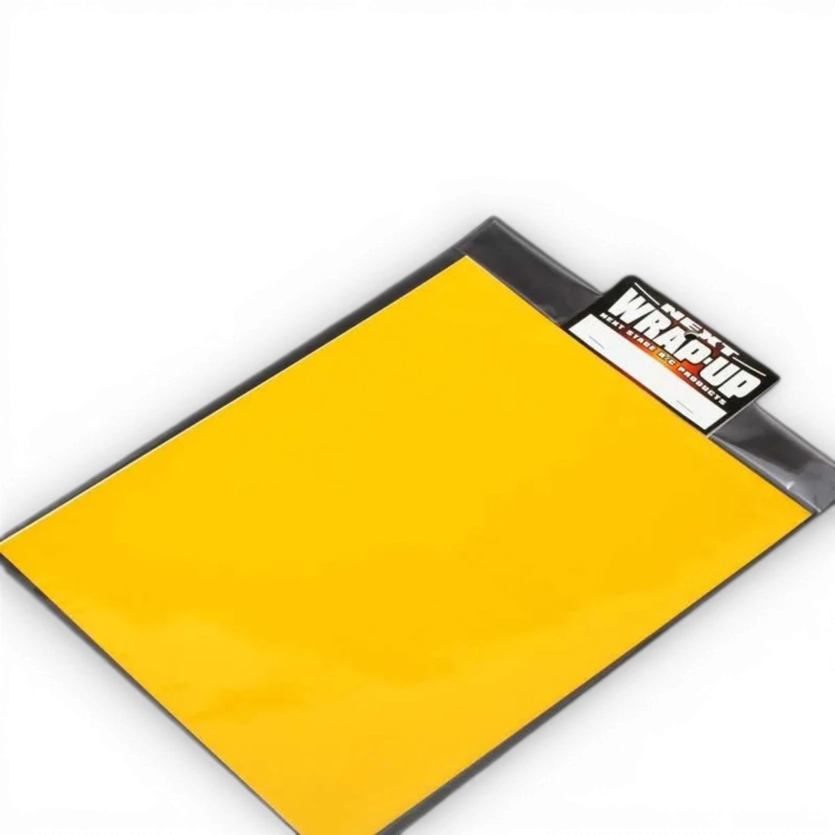 Autocollant de fenêtre jaune Wrap-UP Next, 250x200mm, design driftparadiz visible sur une vitre.