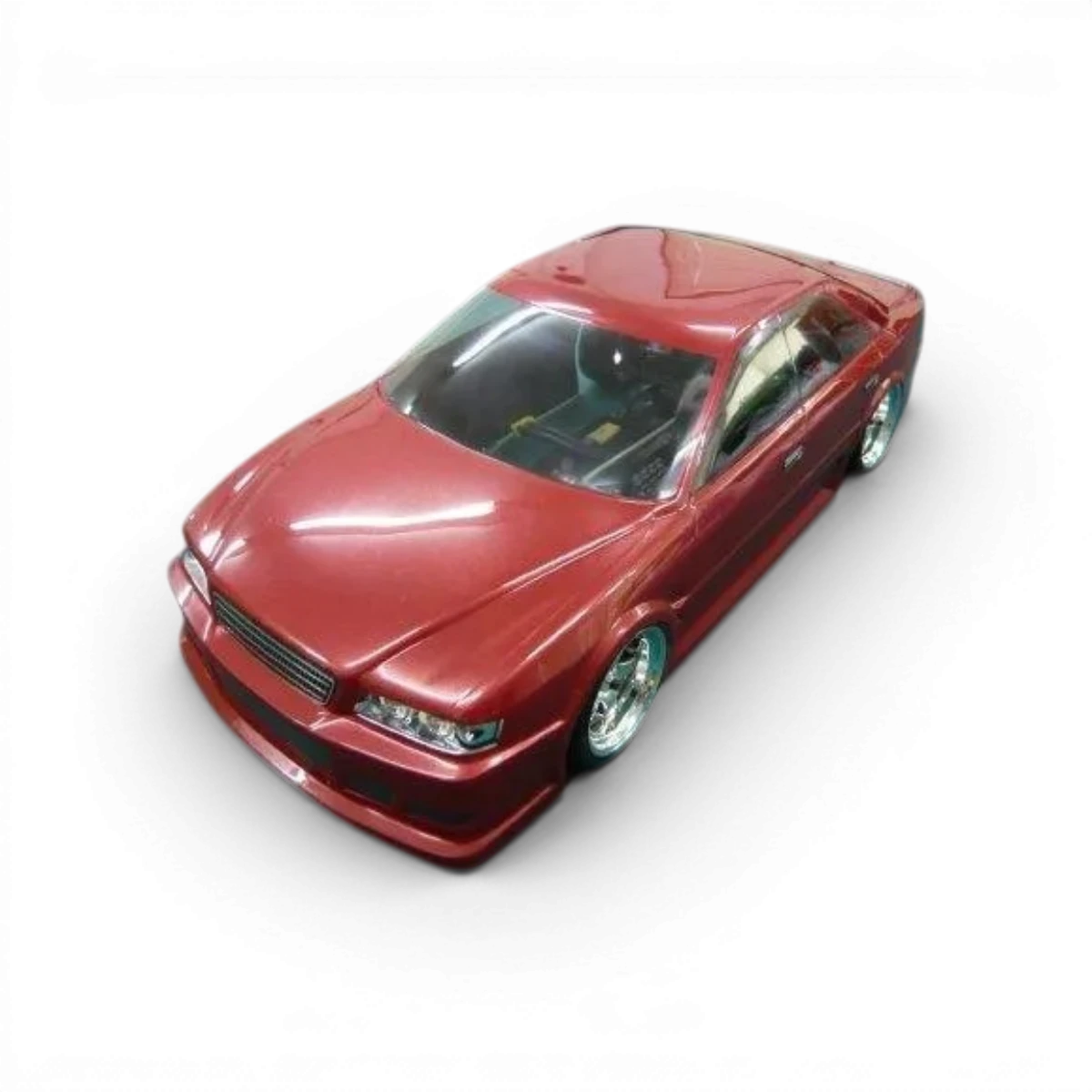 Autocollants réalistes 3D pour grille avant et poignées de porte sur une maquette de voiture Yokomo JZX-100 Chaser Street Type-B, Wrap-UP next.