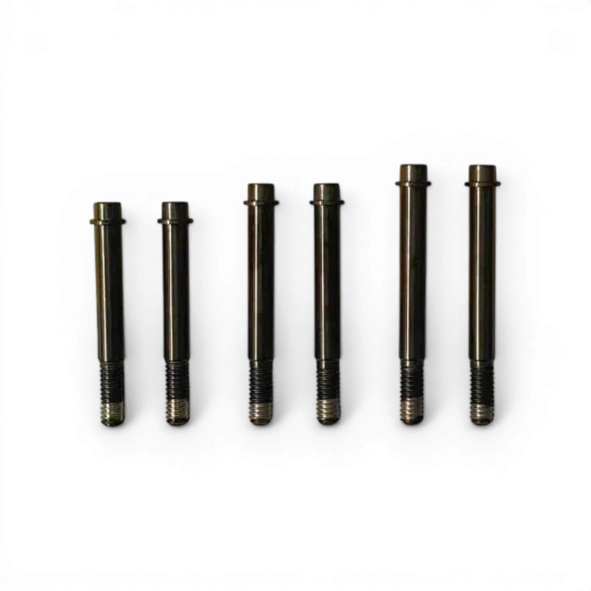 Axes amortisseurs de 24mm DLC Topline, composants de suspension pour vélo en acier durable, visibles avec finition noire.