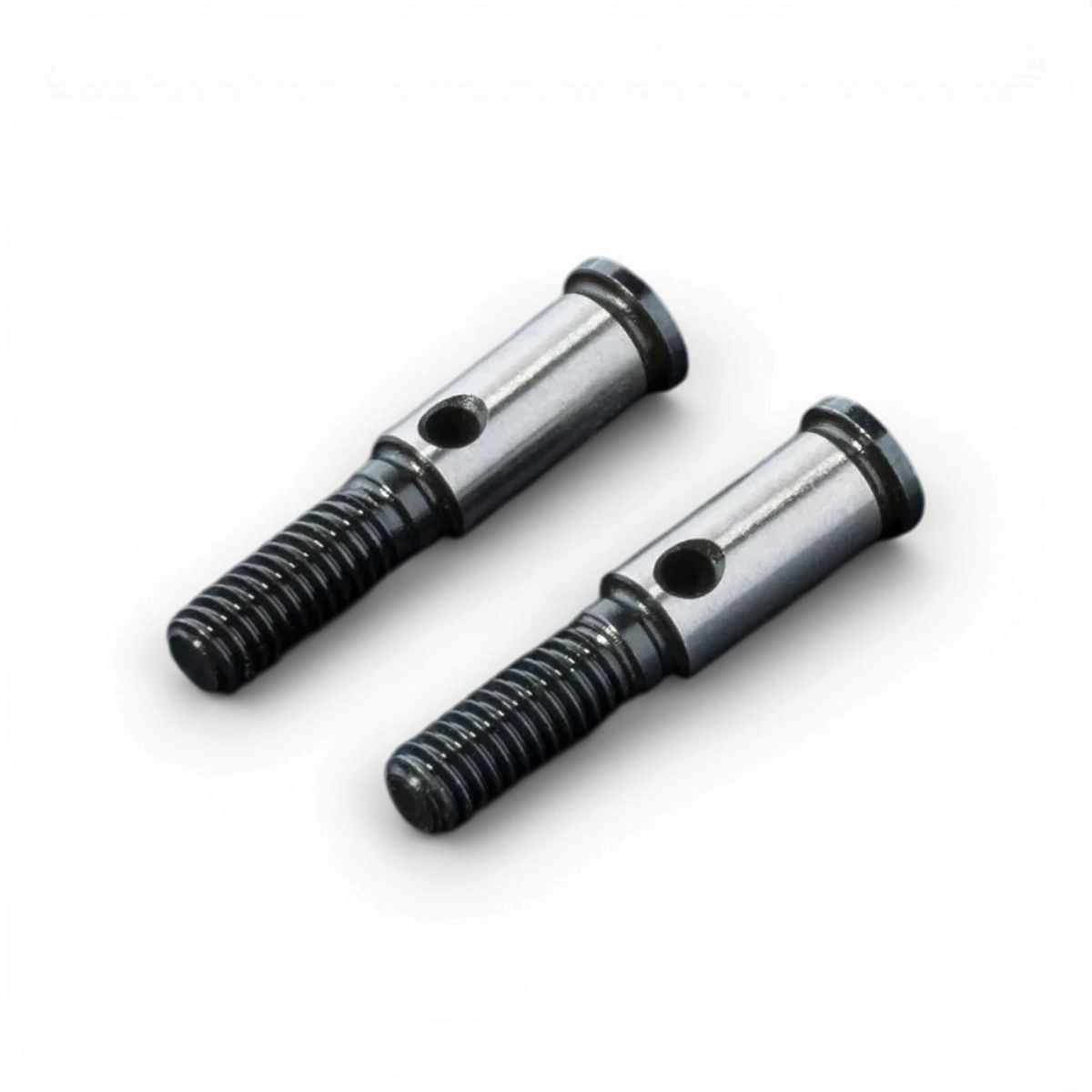 Axes de roues AKM de Max Speed Technology, pièce détachée pour vélo, montrant l'axe en métal avec fixation.