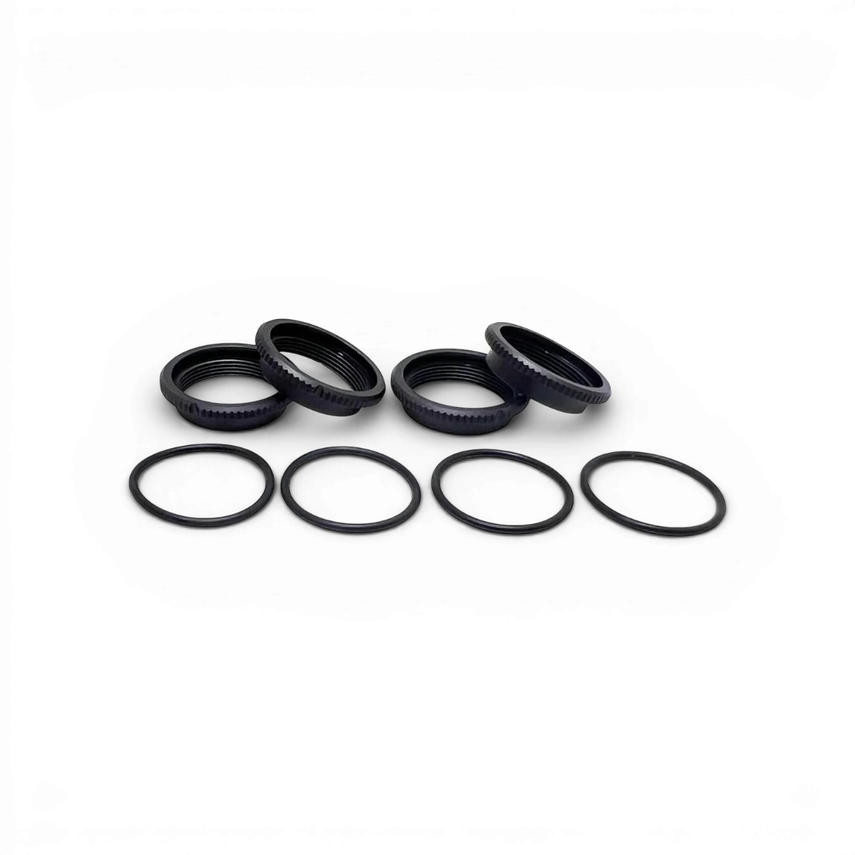 Bagues ressorts pour BORE SHOCK III TC10 SUPER SHORT, pièces détachées Team Axon, visible avec ressorts en métal compact.