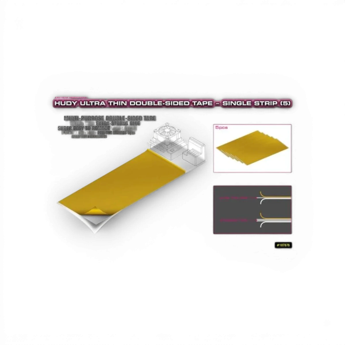 Bandes de double-face ultra-fine (5) - HUDY - DriftParadiZ