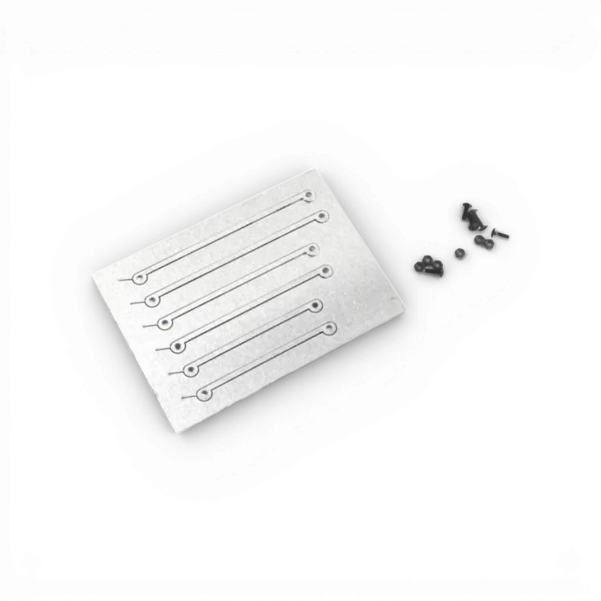 Barre en aluminium de renfort pour personnalisation, fabriquée par Pandora RC, utilisée pour renforcer les structures de véhicules RC.