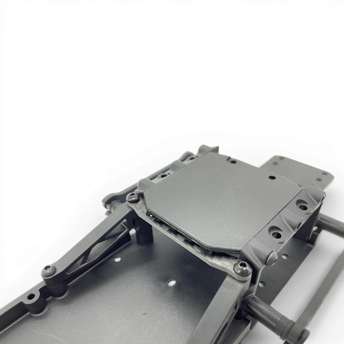 Barre de renfort arrière pour support batterie RDX de la marque Barell, en métal robuste, vue de face.