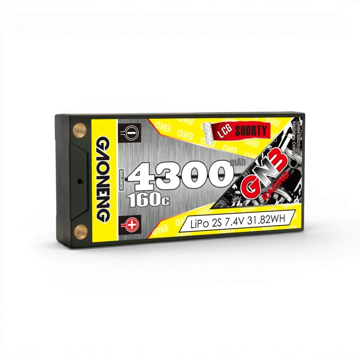 batterie Lipo 7.4V 4300mAh 160C LCG short - GAONENG - DriftParadiZ