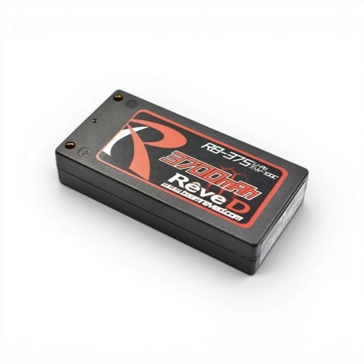 Batterie Lipo 7.4V Shorty 3700mAh 100C de la marque Team Reve D, électronique pour drones et modélisme.