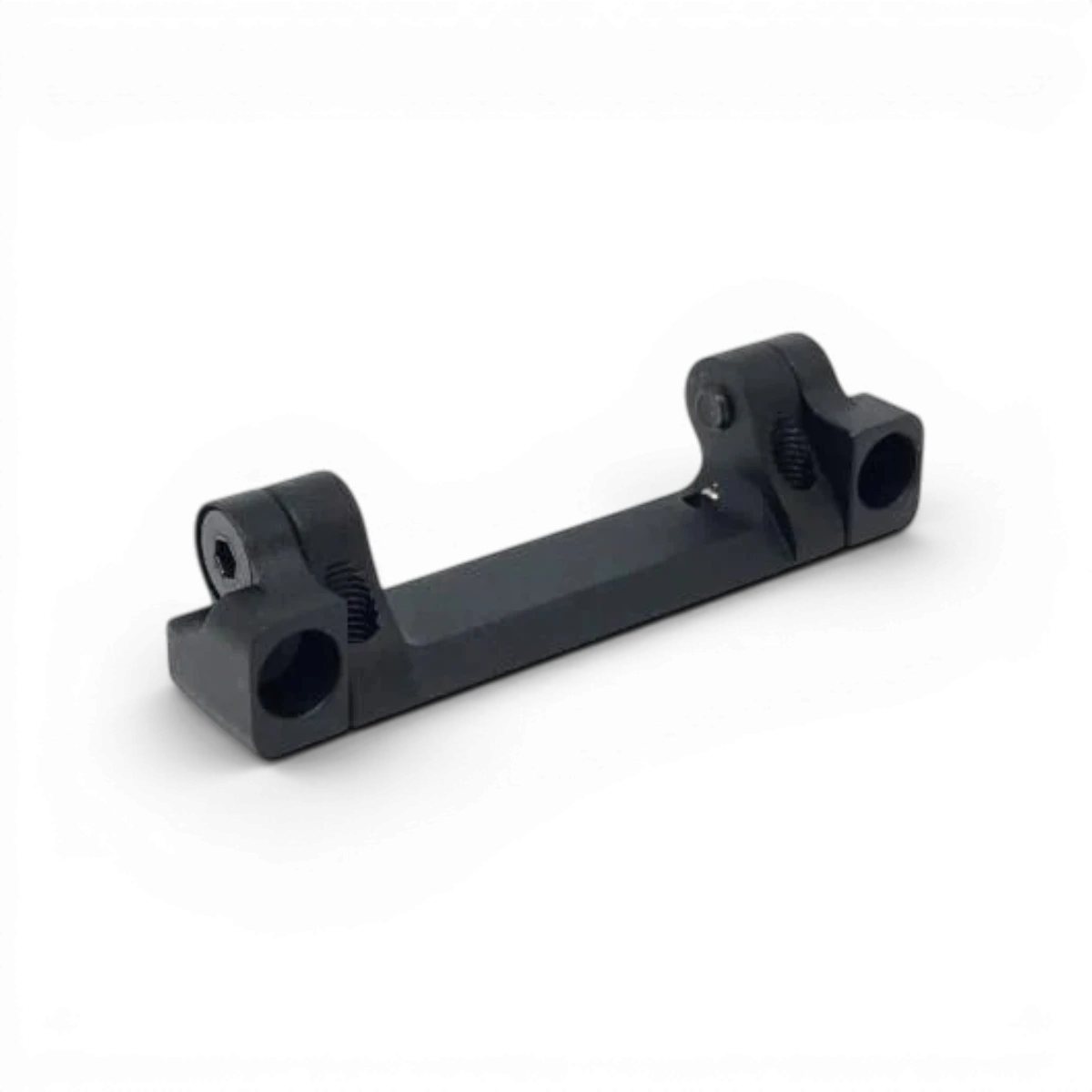 Bloc de suspension réglable basse hauteur noir SHIBATA, pièce détachée pour voiture, visible avec composants métalliques et réglages.