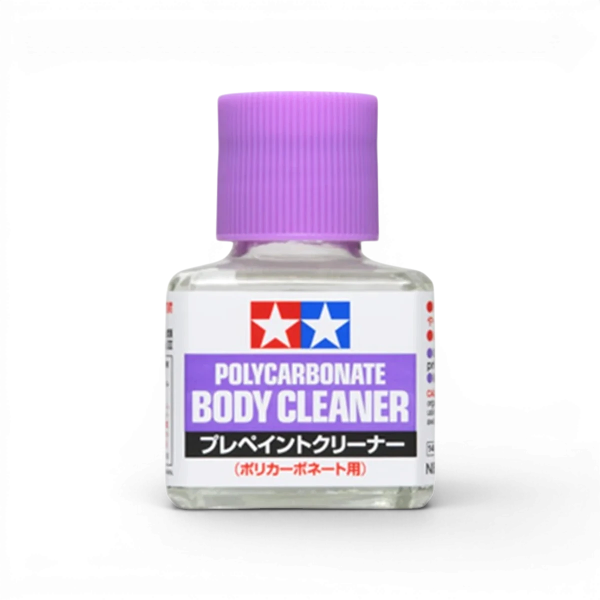 Nettoyant pour corps en polycarbonate Tamiya, produit chimique, en bouteille, utilisé pour le nettoyage des surfaces en plastique.