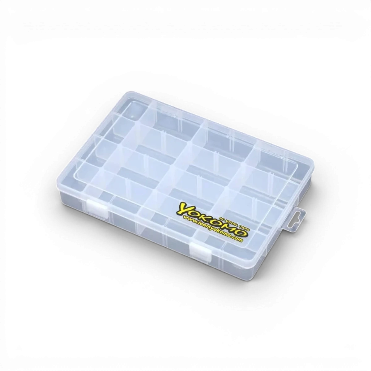 Boîte accessoire Team Yokomo 193x287x47 mm pour rangement et organisation de pièces.