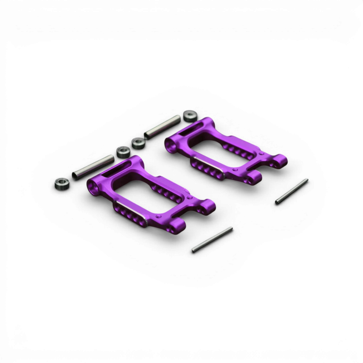 Bras arrière inférieurs SR Series H-Arms de RhinoRacing, vue en gros plan montrant la structure en acier robuste.