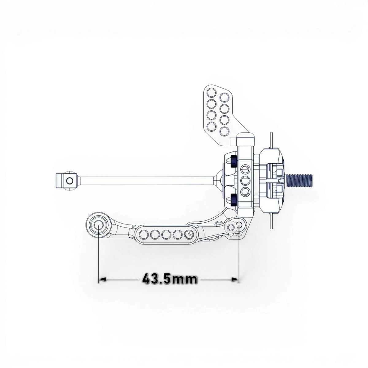 Bras arrière inférieurs SR Series H-Arms de RhinoRacing, pièce de suspension en métal robuste pour voitures de course.