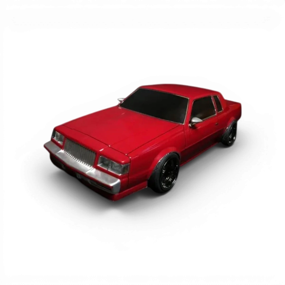 Modèle de carrosserie Buick Grand National pour voiture RC, fabriqué par Aplastics RC, vue de face avec détails précis
