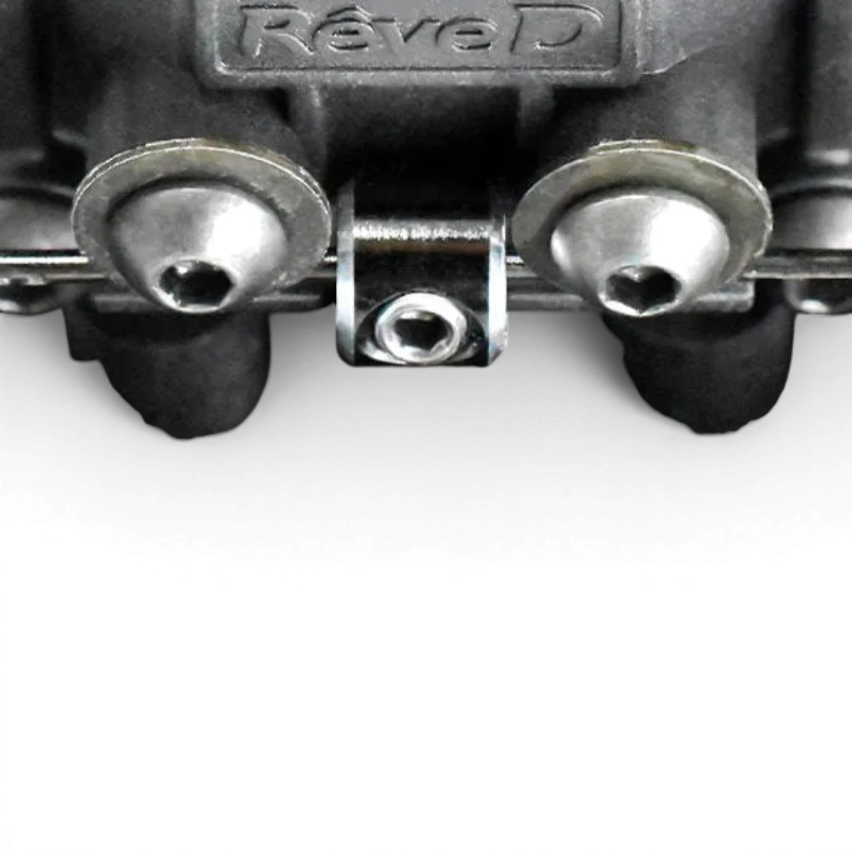 Butée de barre stabilisatrice en aluminium pour RC Drift, fabriquée par Team Reve D, montrée dans une image en gros plan.