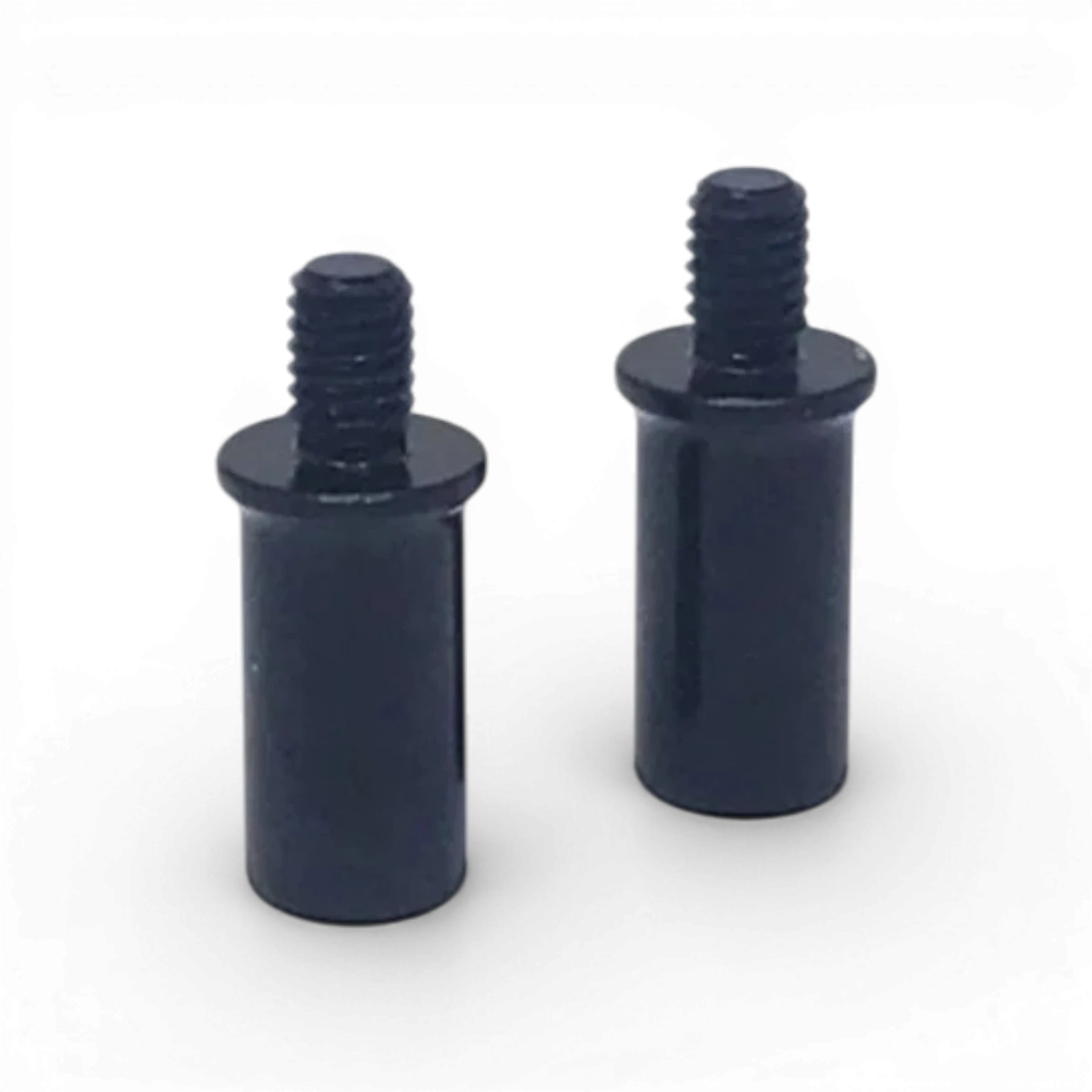 Butée de fusée en aluminium SHIBATA, pièce détachée pour voiture, visible en noir avec fixation métallique.