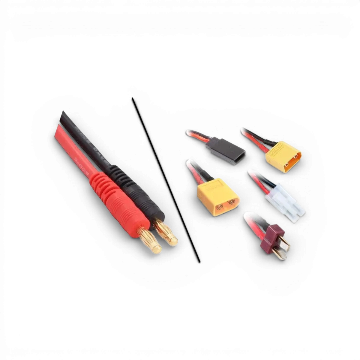 Câble bananes de 30cm pour XT90, XT60, T, JR ou Tam, marque Absima, connecteurs électriques pour électronique.