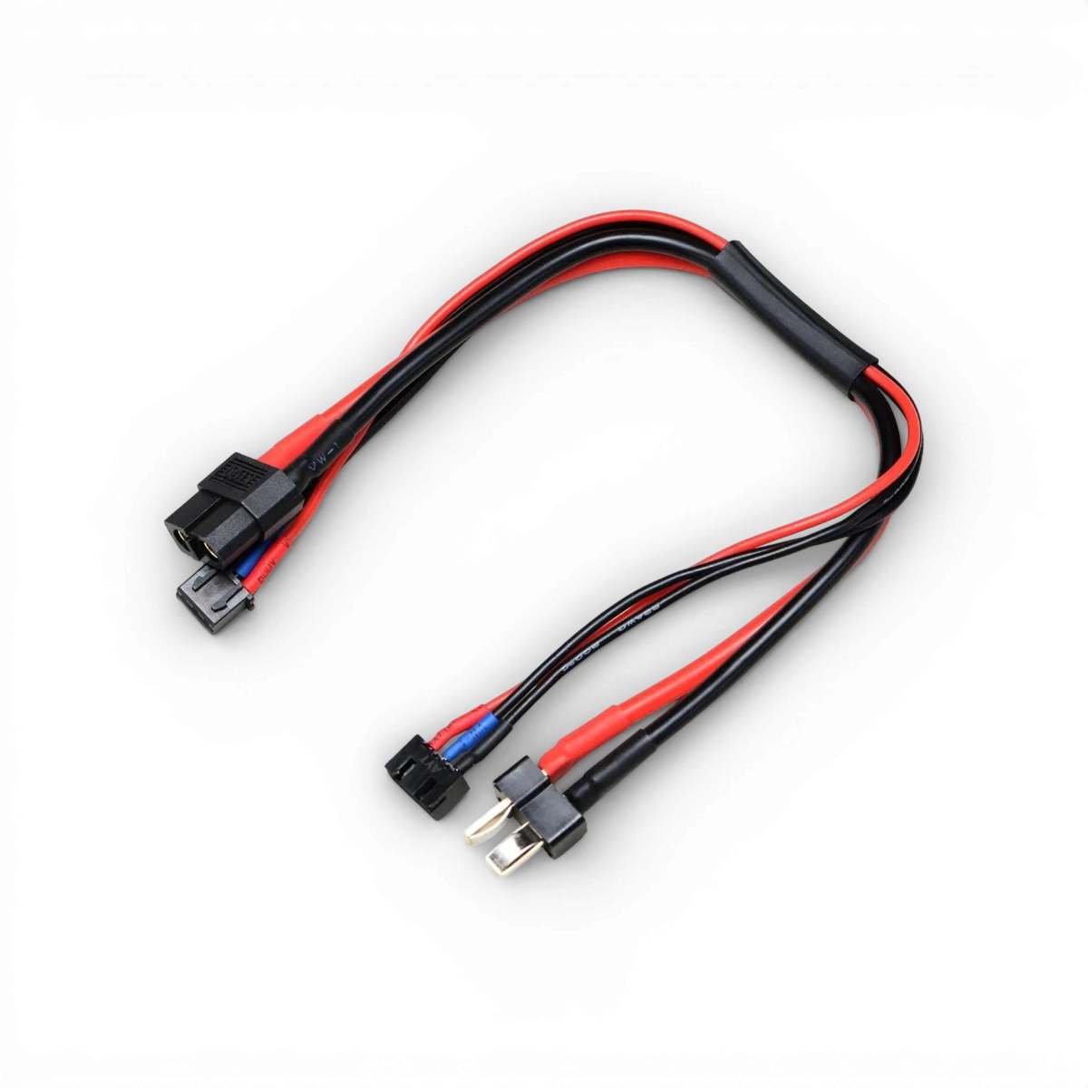 Câble de charge et équilibrage XT60 vers T-Plug (Deans) pour électronique, de la marque Team Yokomo, connecté à un dispositif.