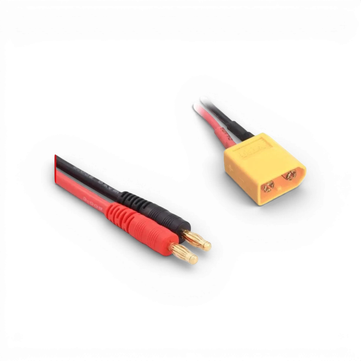 Câble de charge XT60 vers bananes 4mm, 15cm, marque Absima, câble électronique pour connexion électrique.