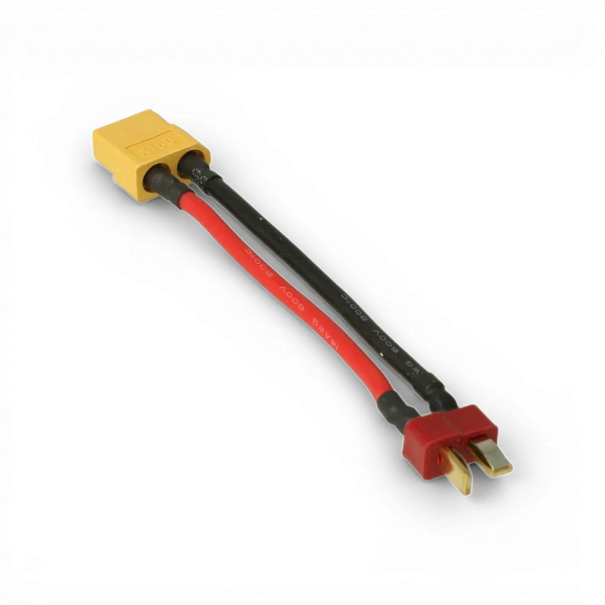Câble électronique XT60 femelle vers prise T Dean male de la marque Robitronic, connecteurs pour batteries et appareils RC.