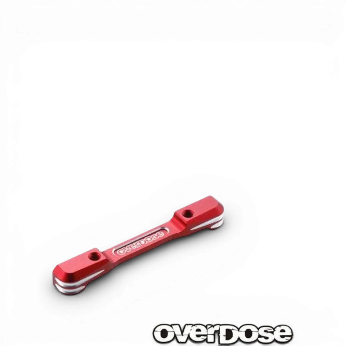 Cale triangulaire inférieure en aluminium rouge de 43,7 mm pour pièces détachées Overdose OD2921, image montrant la pièce.