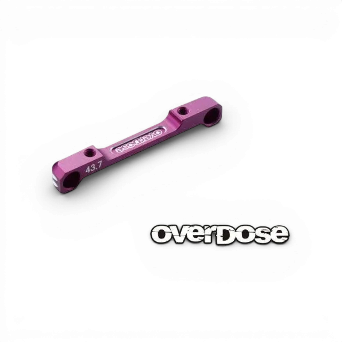 Calé triangle inférieur en aluminium violet de 43,7 mm de la marque Overdose, pièce détachée pour vélo.