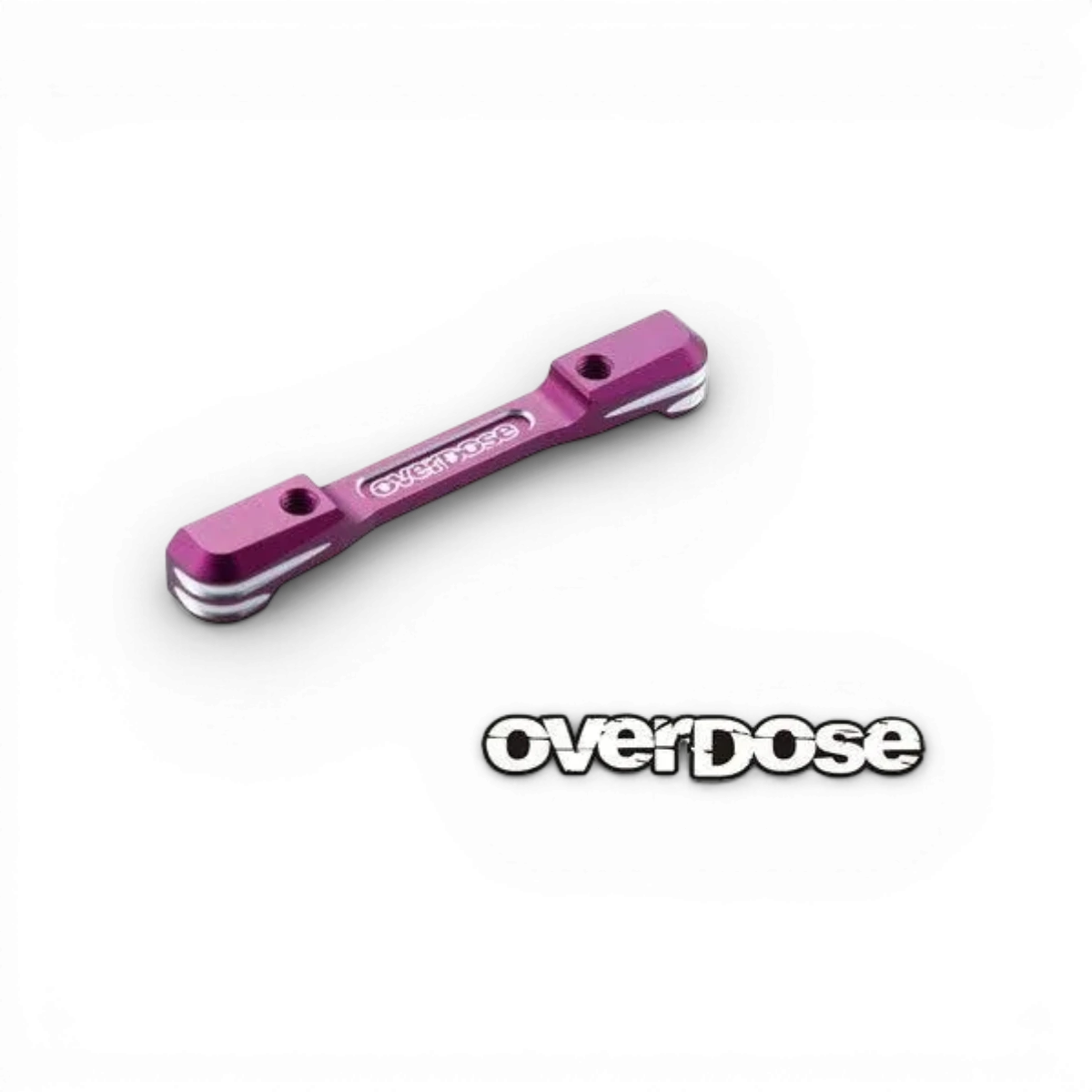 Cale triangulaire inférieure en aluminium violet de 43,7 mm de la marque Overdose, pièce détachée pour vélo.