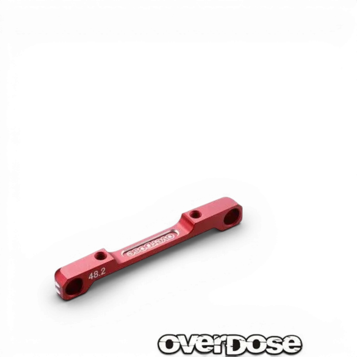 Cale triangle inférieure en aluminium rouge de 48,2 mm, pièce détachée Overdose pour vélo ou équipement.
