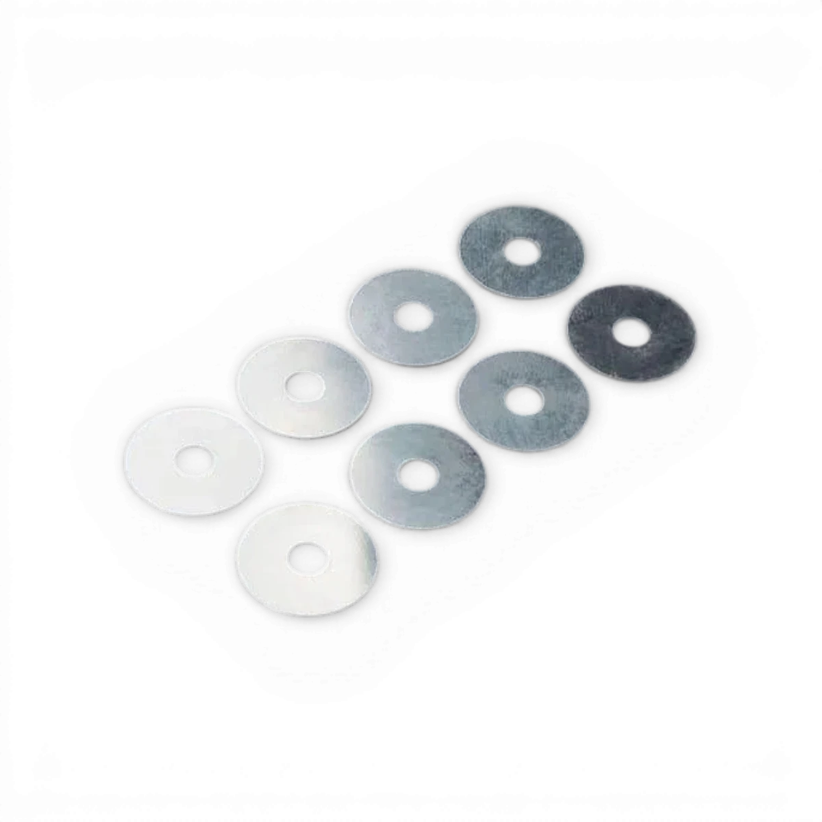 Jeu de 8 cales en pièces détachées Max Speed Technology, dimensions 4x14x0,1mm, pour ajustements précis.