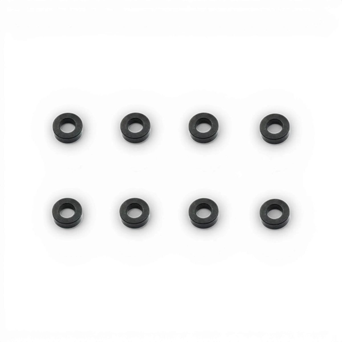 Cales en aluminium 3x6x0,5 cm, lot de 8 pièces, pièces détachées de la marque Team Reve D, visibles en image.