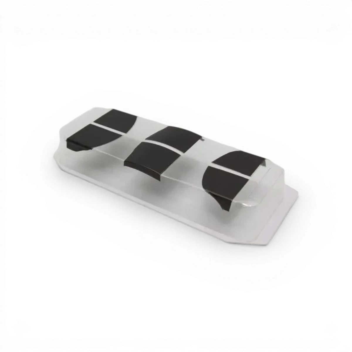 Canards universels pour carrosseries de voiture RC Addiction RC Design, fixation flexible et design aérodynamique.