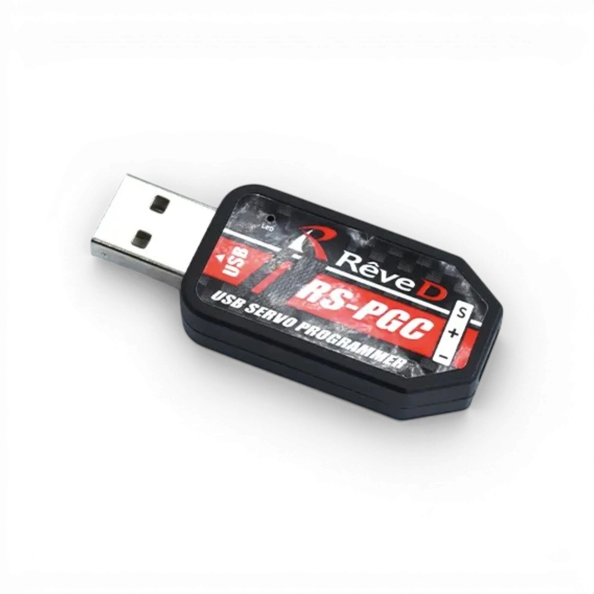 Carte de programmation USB pour servo RS-STB et Pro, électronique Team Reve D, connecteur et composants visibles sur la carte.